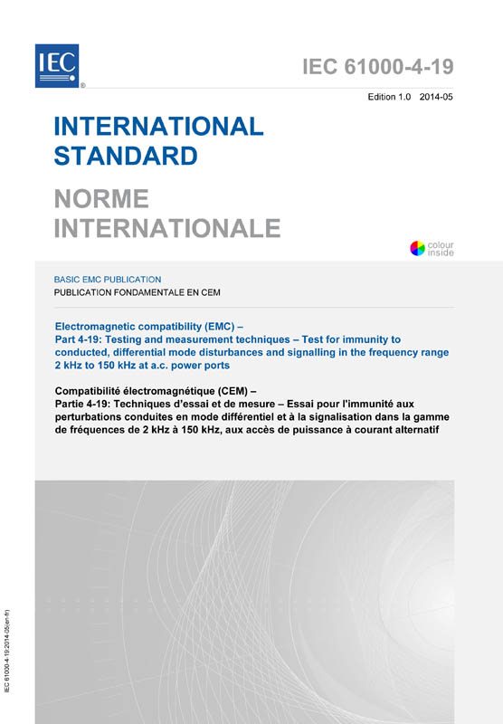 Cover IEC 61000-4-19:2014